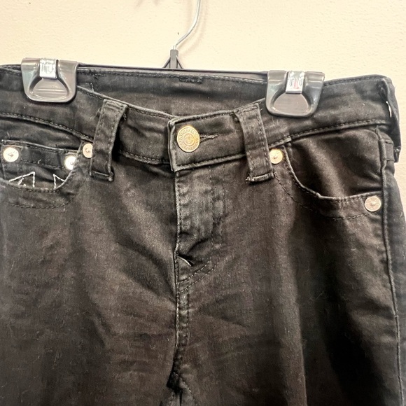 True Religion Women Ladies Halle Mid Rise Super Skinny Jeans Black  Size 27 - Picture 3 of 16
